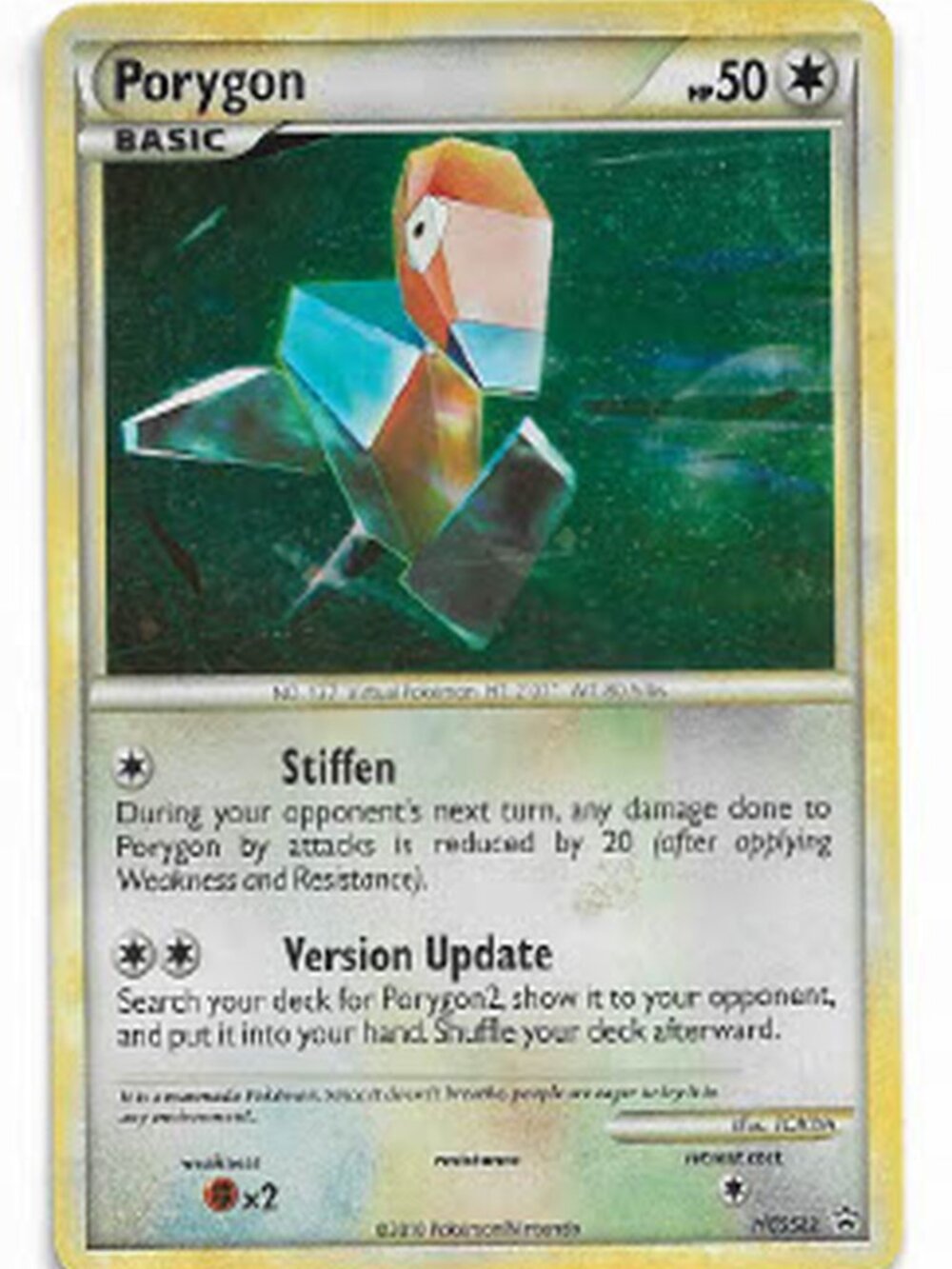 Pokemon Porygon HGSS22 HGSS Promo Holo MP